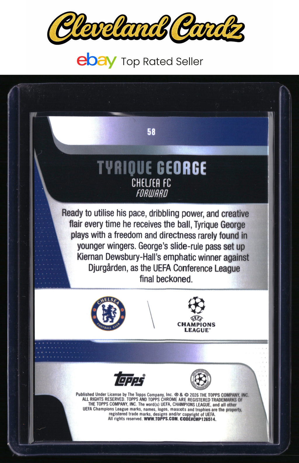2025-26 Topps Chrome UEFA Club Competitions #58 Tyrique George