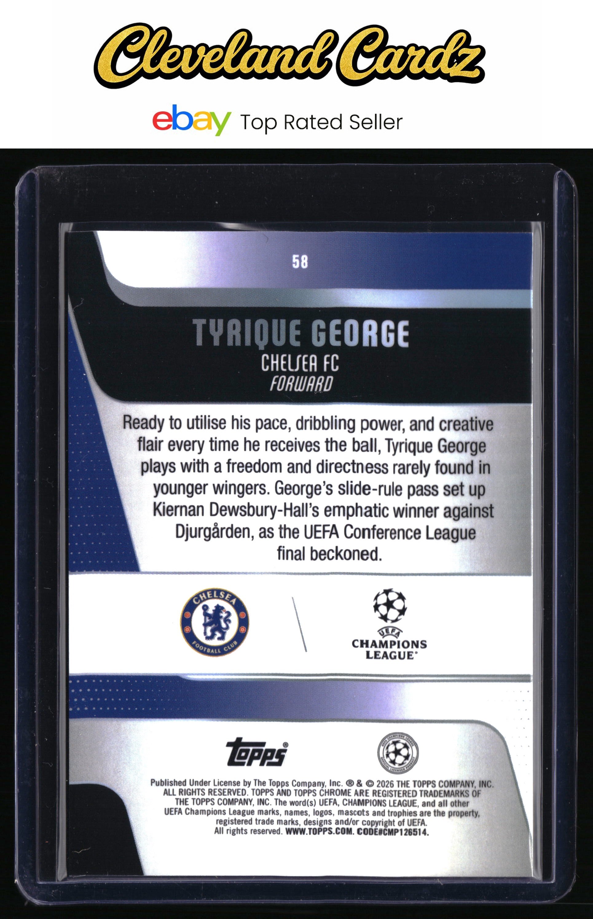2025-26 Topps Chrome UEFA Club Competitions #58 Tyrique George