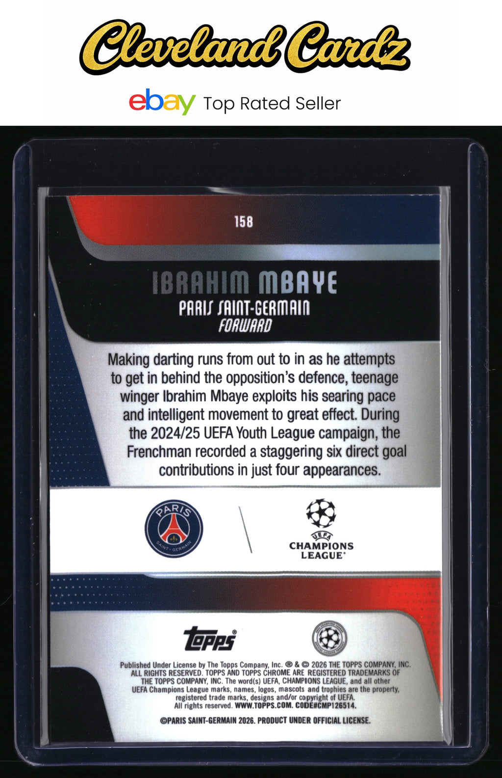 2025-26 Topps Chrome UEFA Club Competitions #158 Ibrahim Mbaye