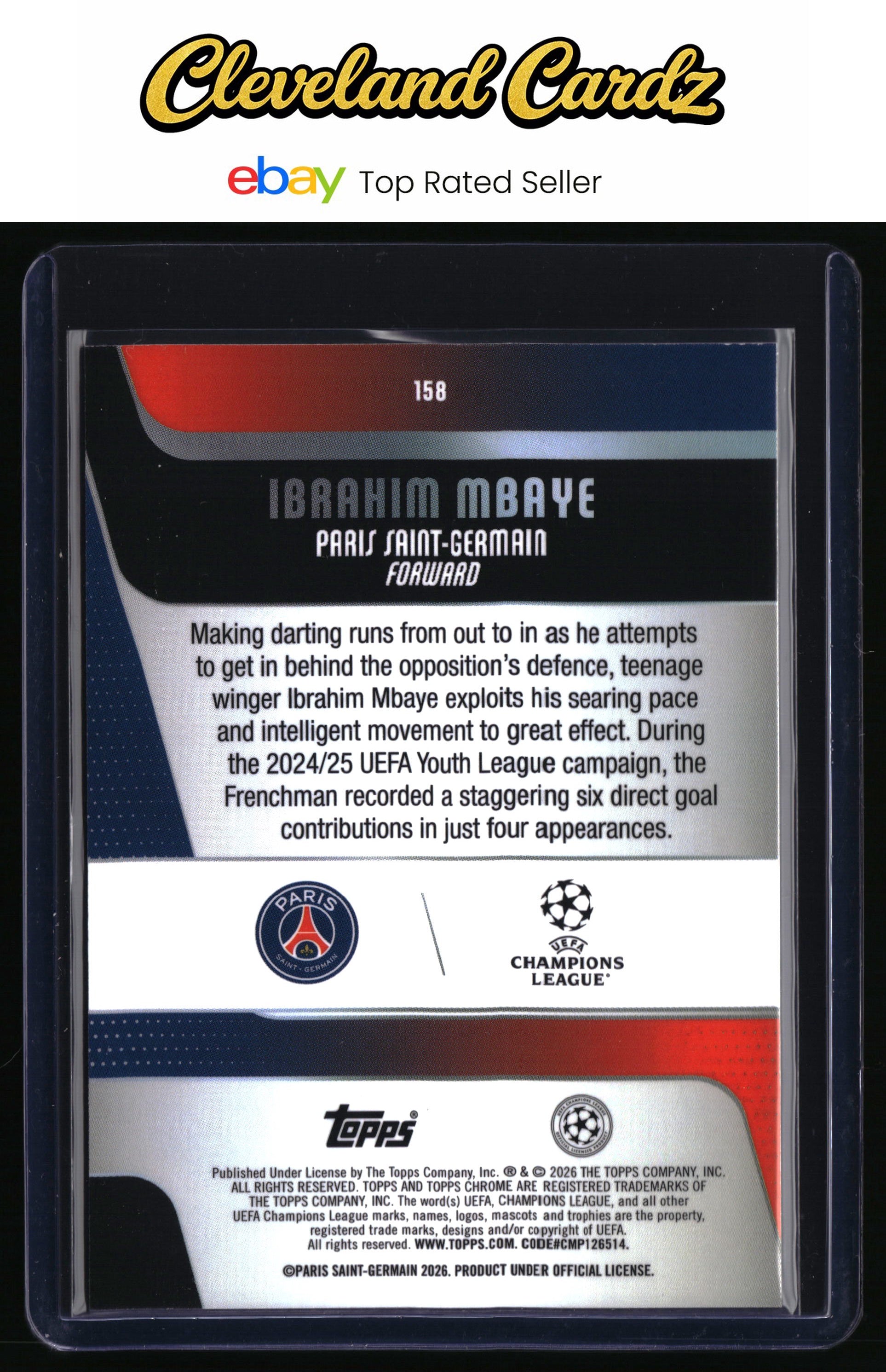 2025-26 Topps Chrome UEFA Club Competitions #158 Ibrahim Mbaye