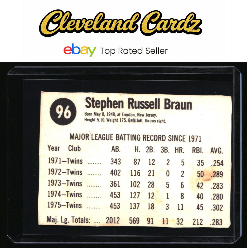 1976 Hostess #96 Steve Braun
