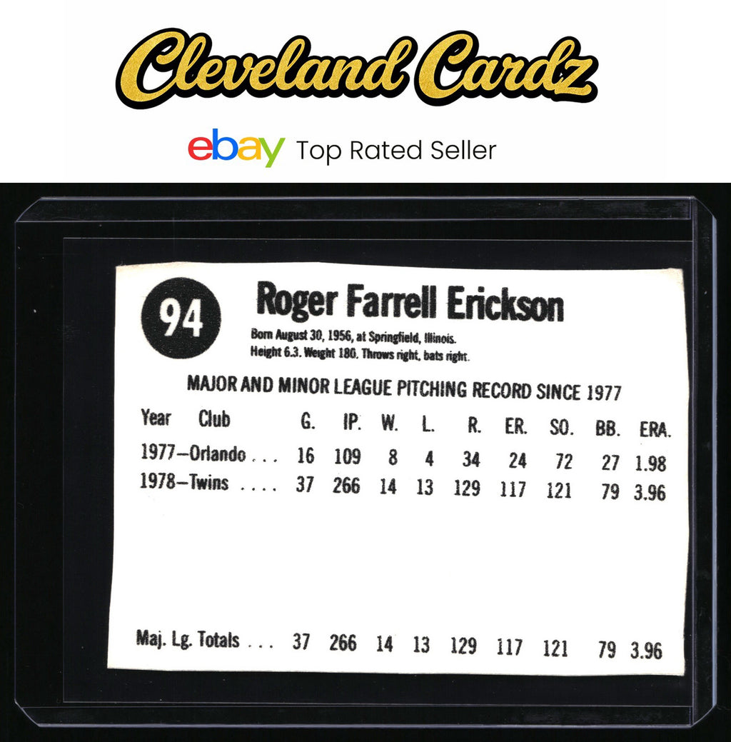 1979 Hostess #94 Roger Erickson