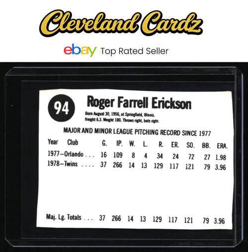1979 Hostess #94 Roger Erickson