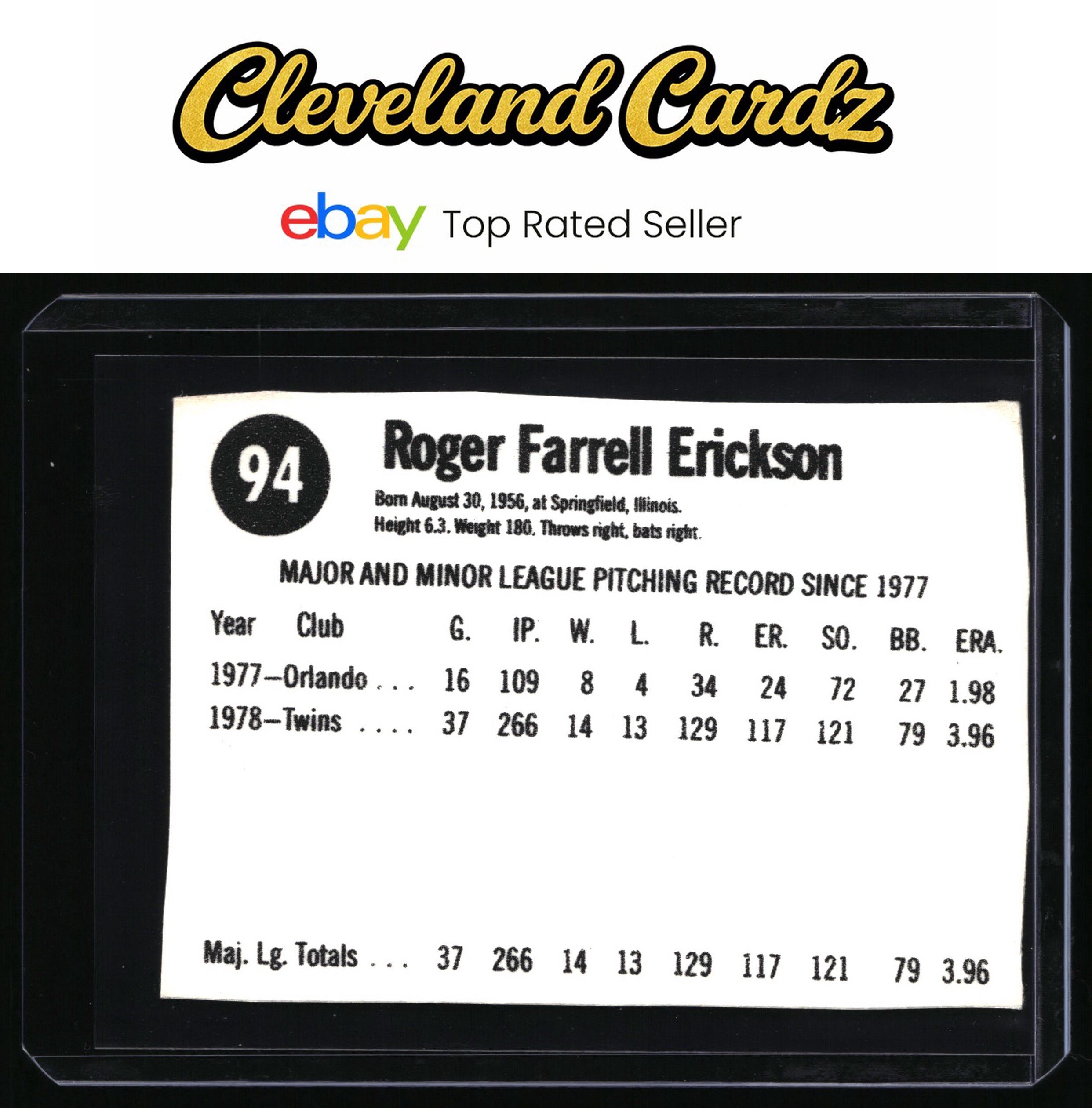 1979 Hostess #94 Roger Erickson