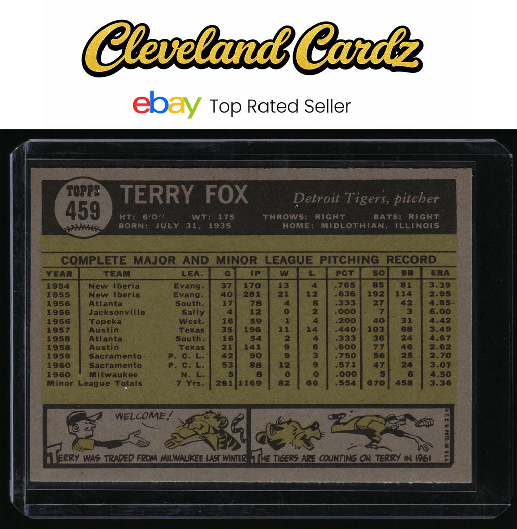 1961 Topps #459 Terry Fox