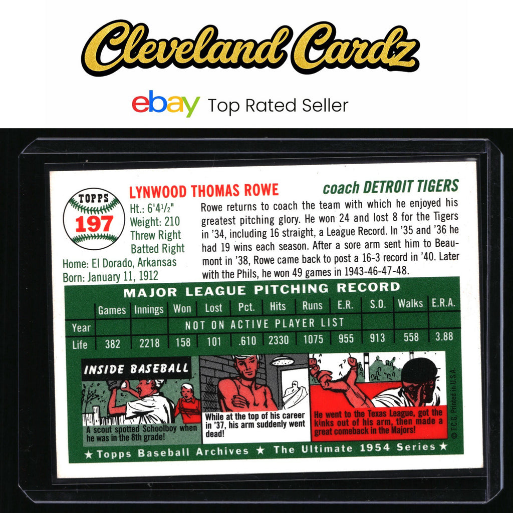1994 Topps Archives 1954 #197 Schoolboy Rowe Gold