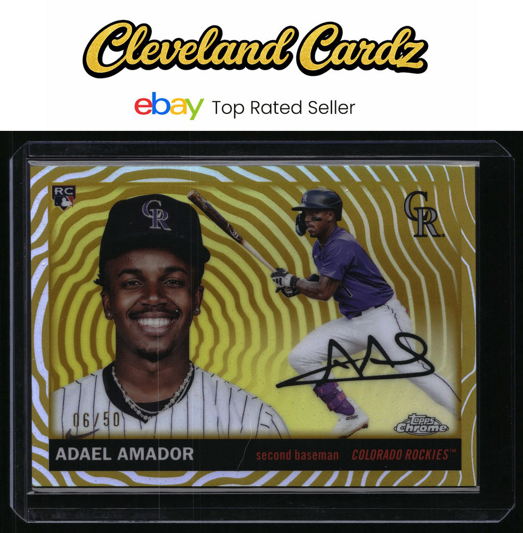 2025 Topps Chrome Platinum #358 Adael Amador Gold Vibrations Refractors #/50