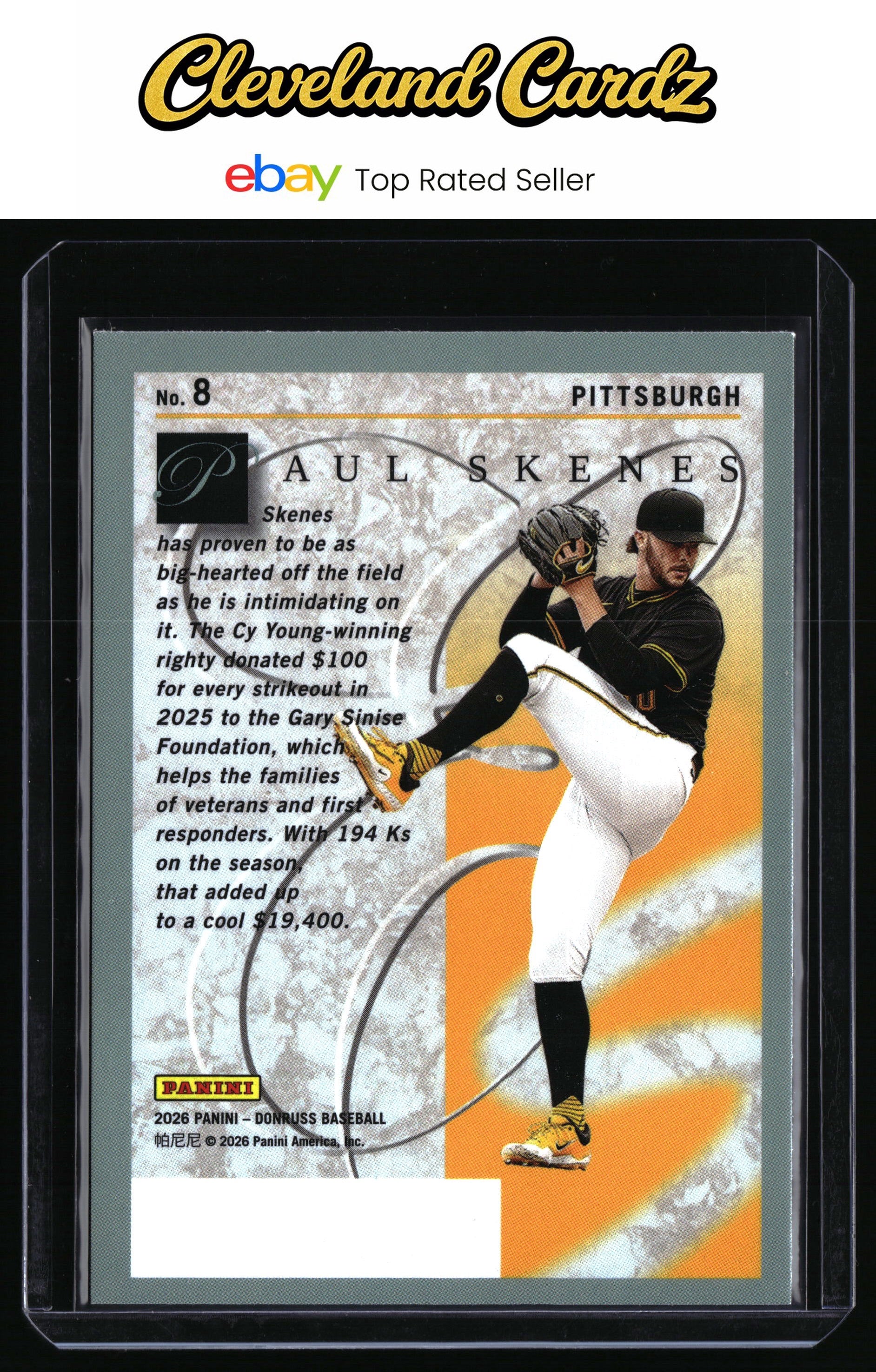 2026 Donruss #8 Paul Skenes Elite Series Green Laser
