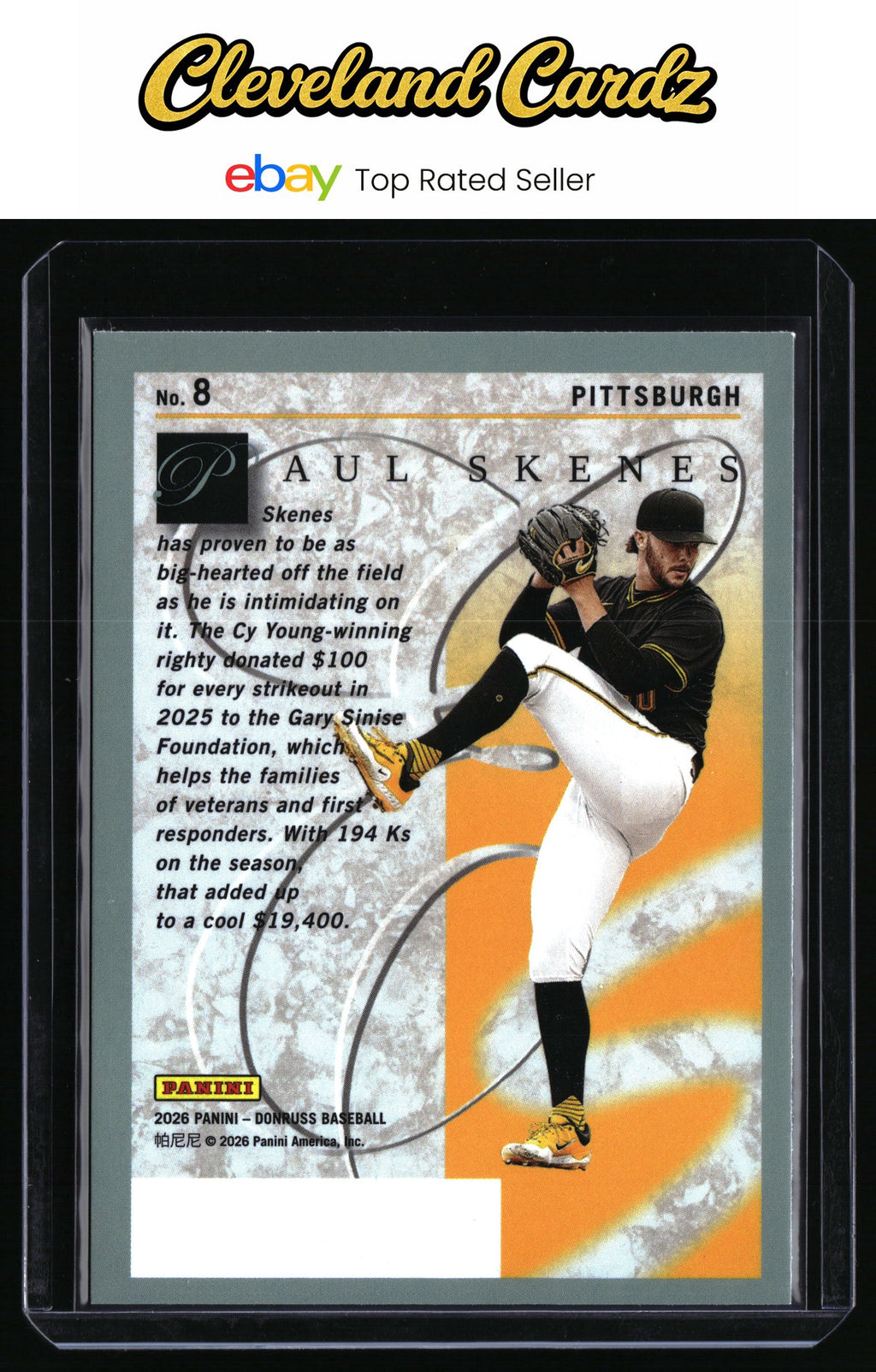 2026 Donruss #8 Paul Skenes Elite Series Green Laser
