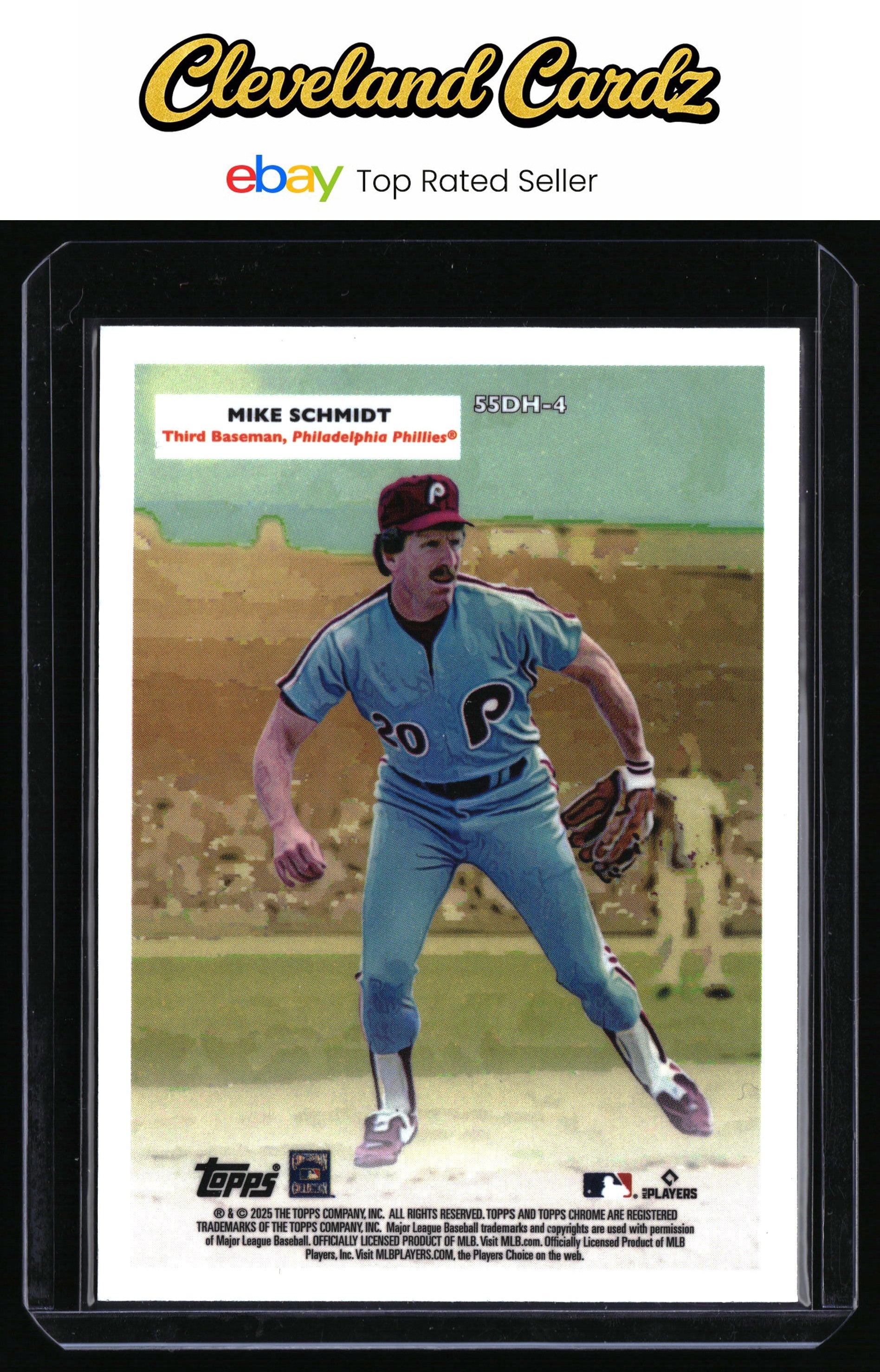 2025 Topps Chrome Plat. #55DH-4 Bryce Harper/Mike Schmidt 1955 Doubleheaders