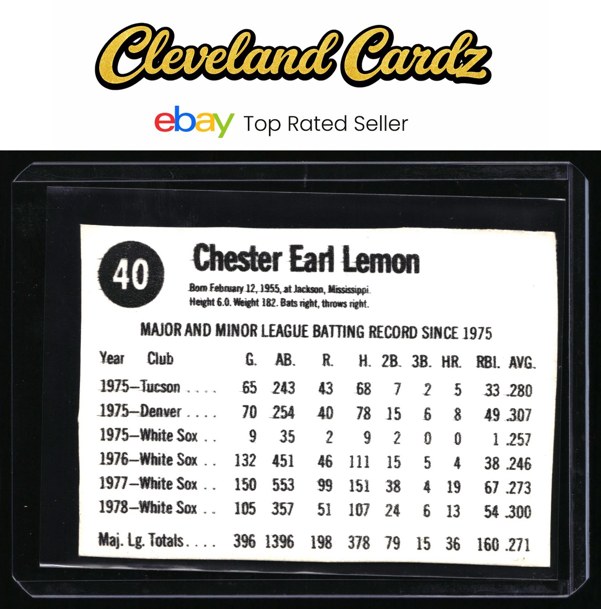 1979 Hostess #40 Chet Lemon