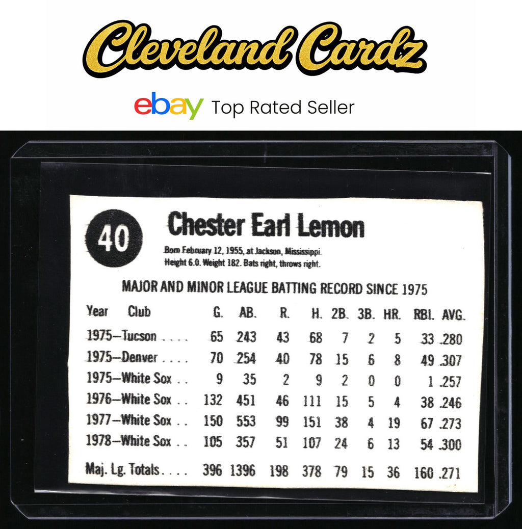 1979 Hostess #40 Chet Lemon