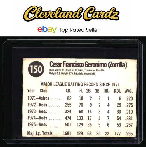 1976 Hostess #150 Cesar Geronimo