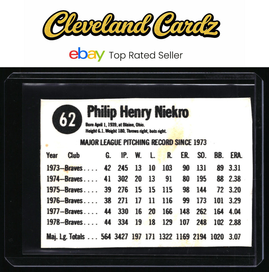 1979 Hostess #62 Phil Niekro