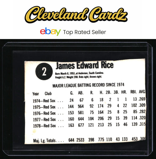 1979 Hostess #2 Jim Rice