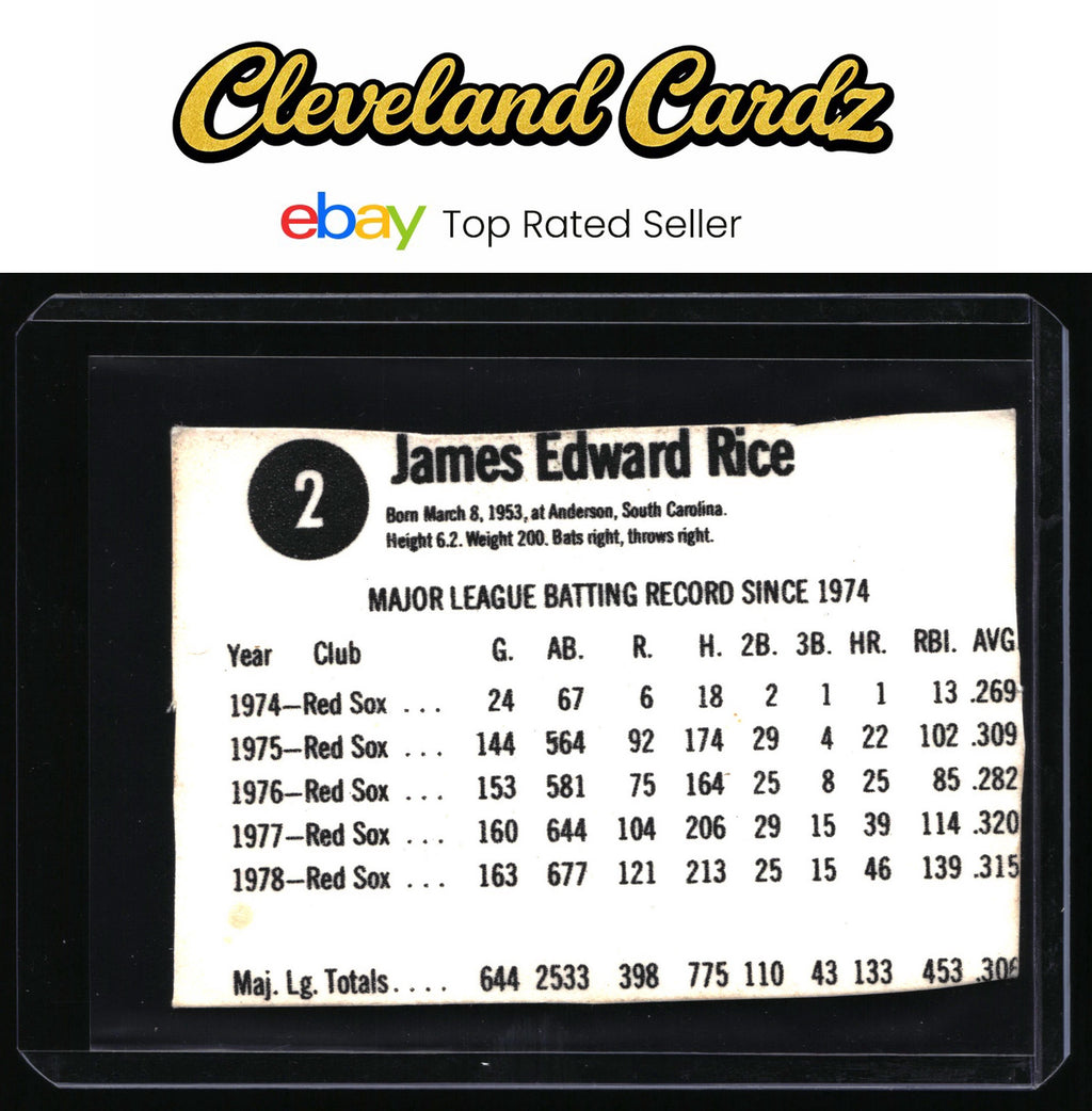 1979 Hostess #2 Jim Rice