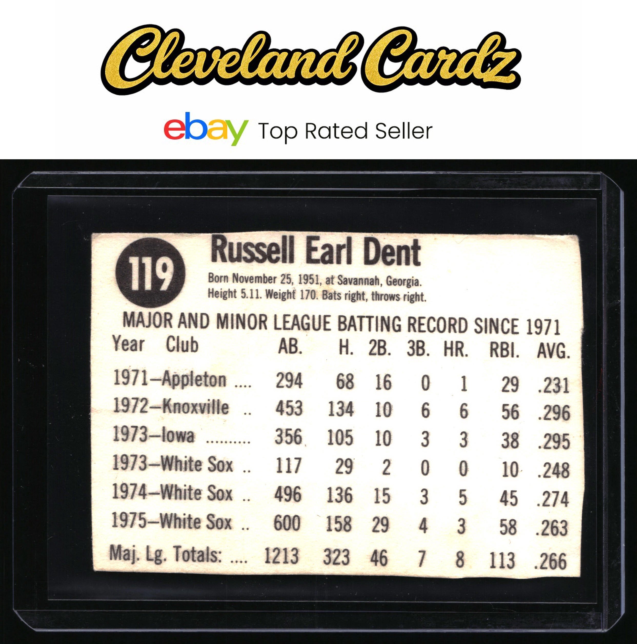 1976 Hostess #119 Bucky Dent