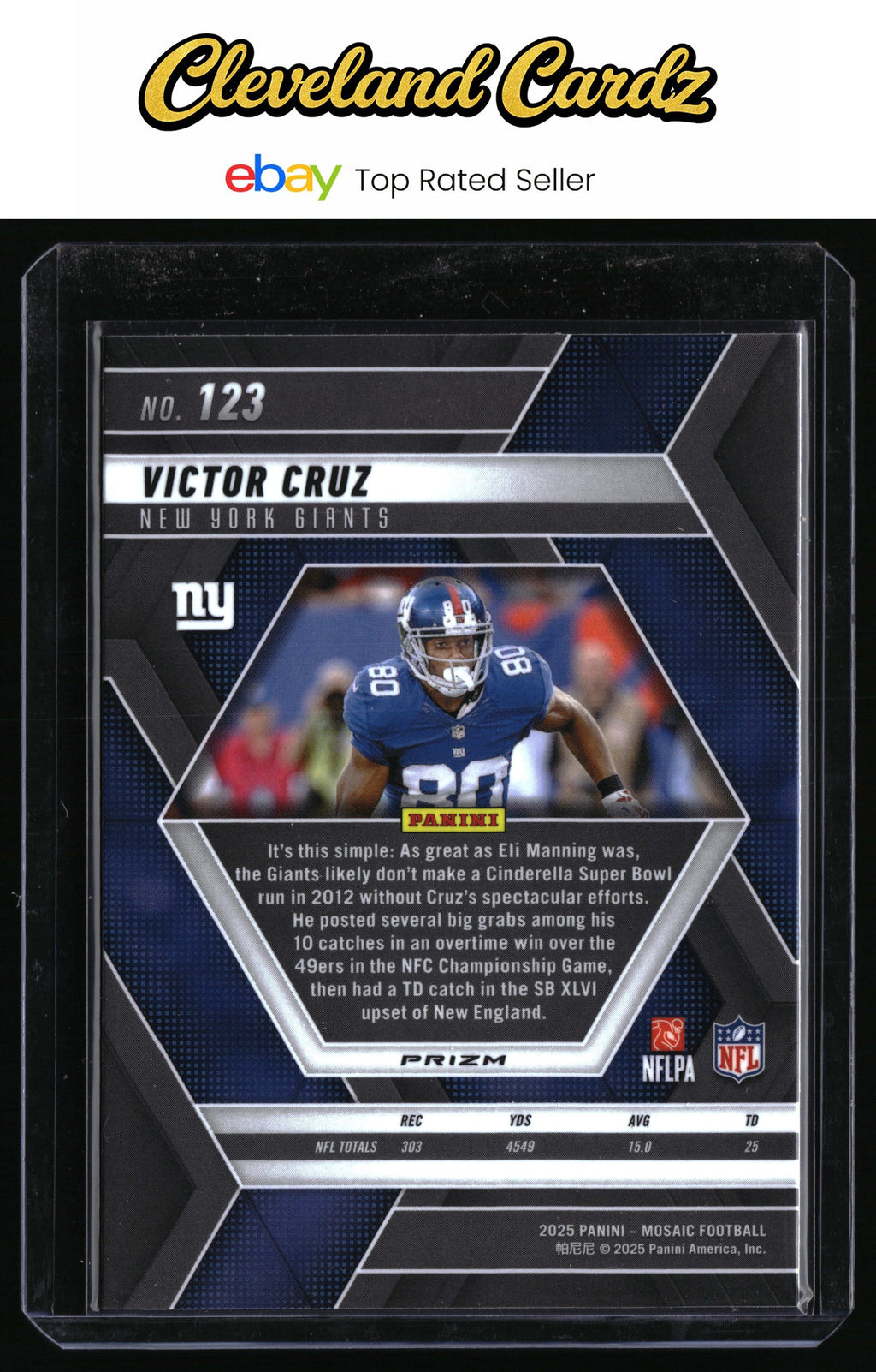 2025 Panini Mosaic #123 Victor Cruz Red Scope