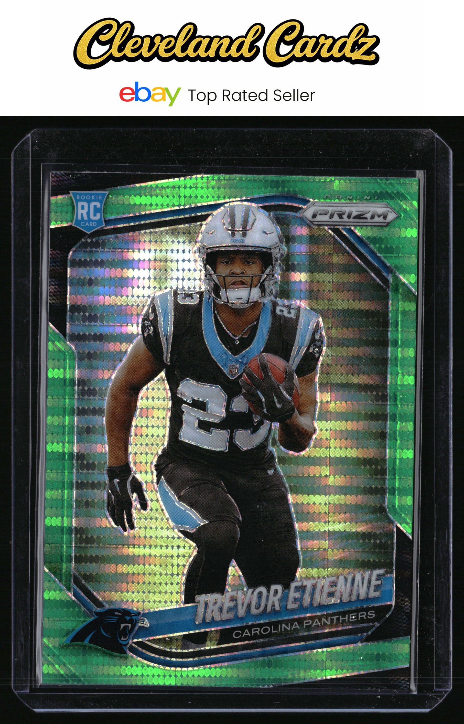 2025 Panini Prizm #345 Trevor Etienne Neon Green Pulsar