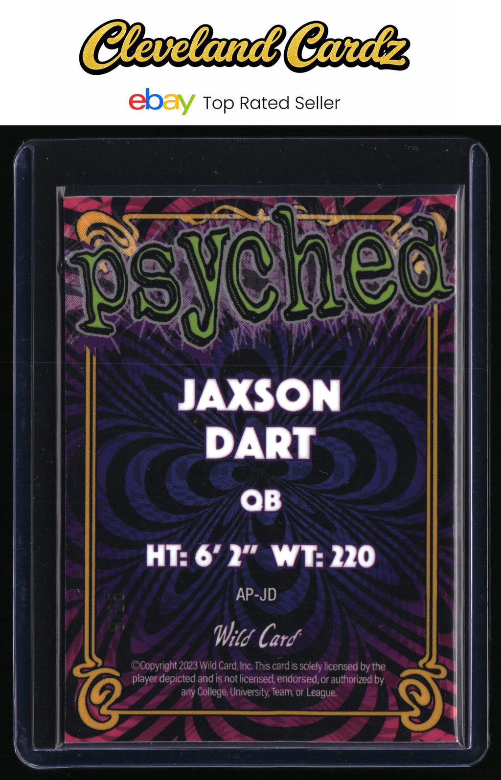 2023 Wild Card Jaxson Dart Psychedelic Disco Refractor #/25
