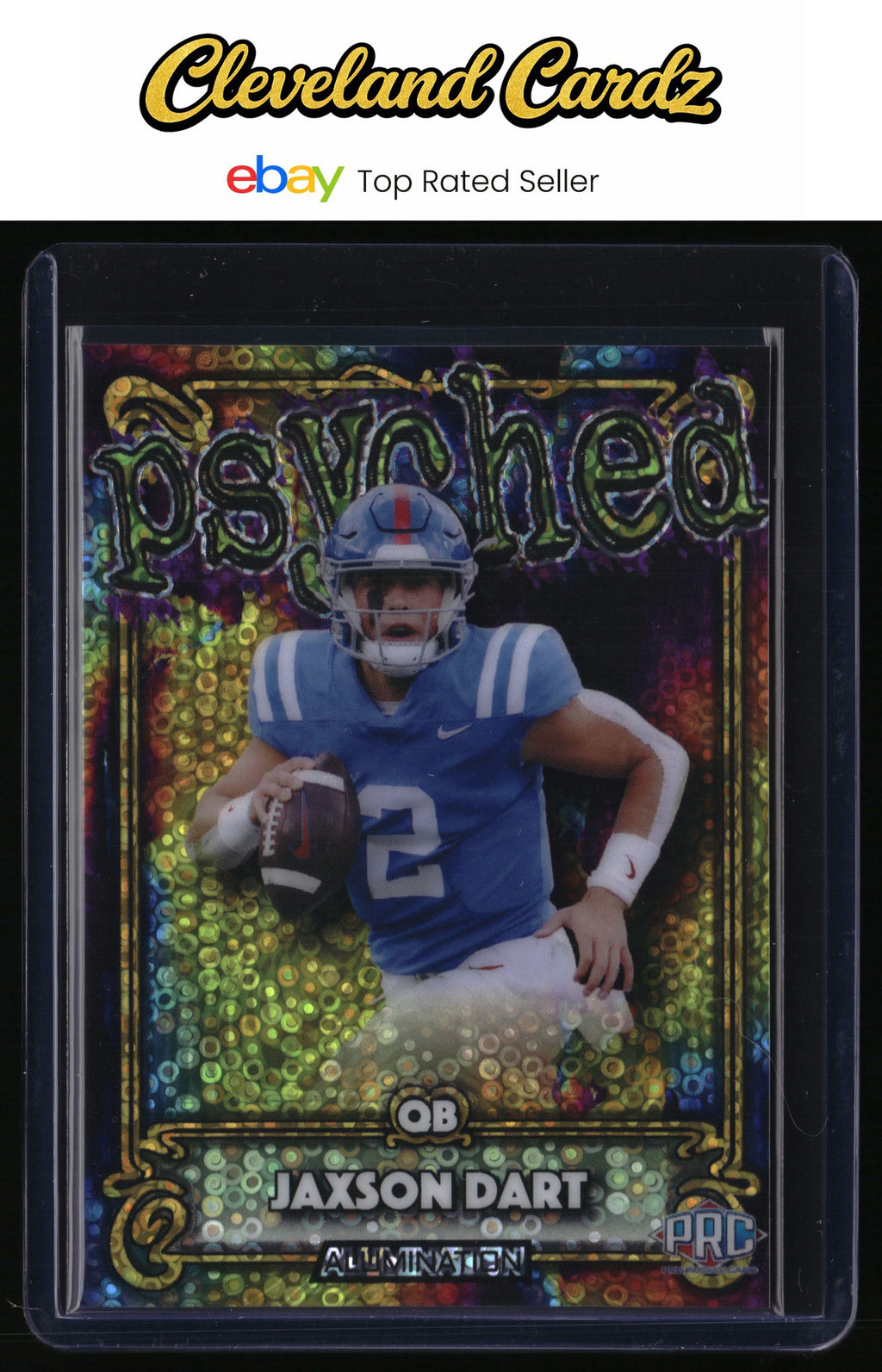 2023 Wild Card Jaxson Dart Psychedelic Disco Refractor #/25
