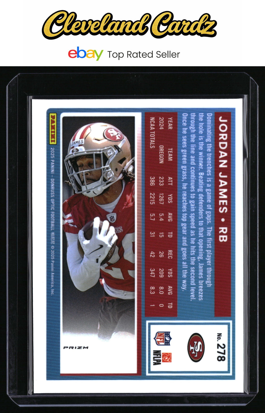 2025 Donruss Optic #278 Jordan James Blue Hyper