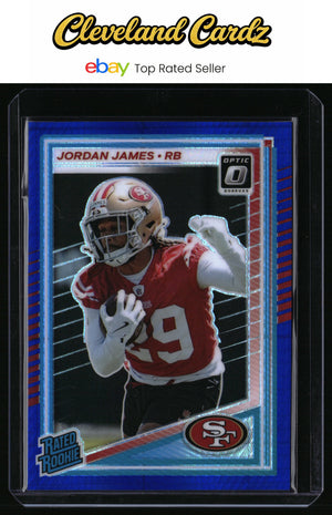 2025 Donruss Optic #278 Jordan James Blue Hyper