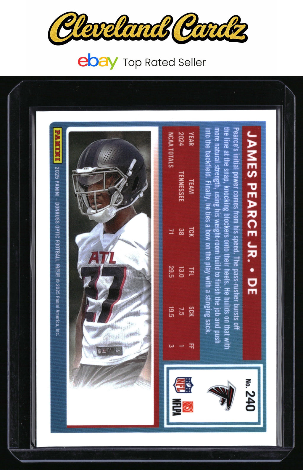 2025 Donruss Optic #240 James Pearce Jr.