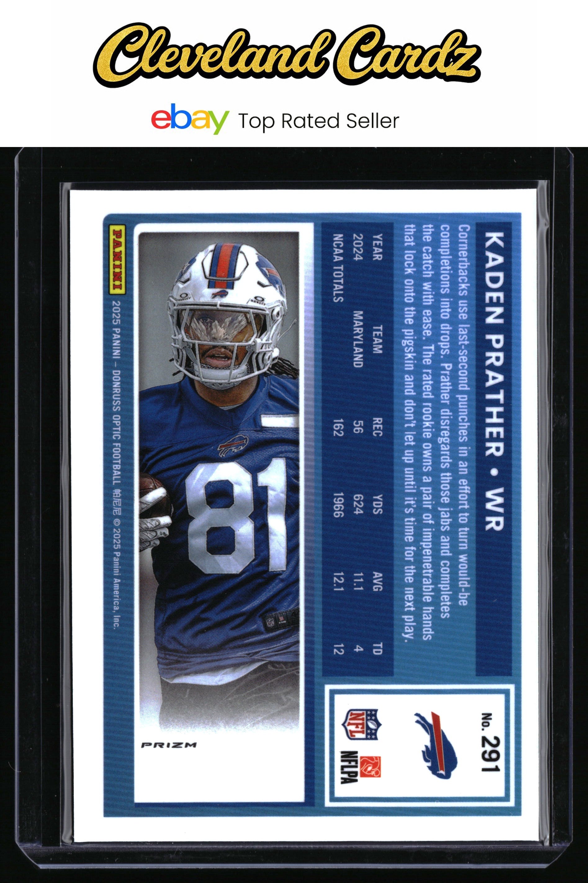 2025 Donruss Optic #291 Kaden Prather Blue Hyper