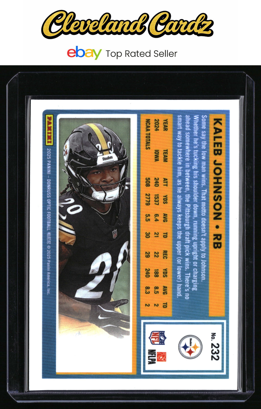 2025 Donruss Optic #232 Kaleb Johnson