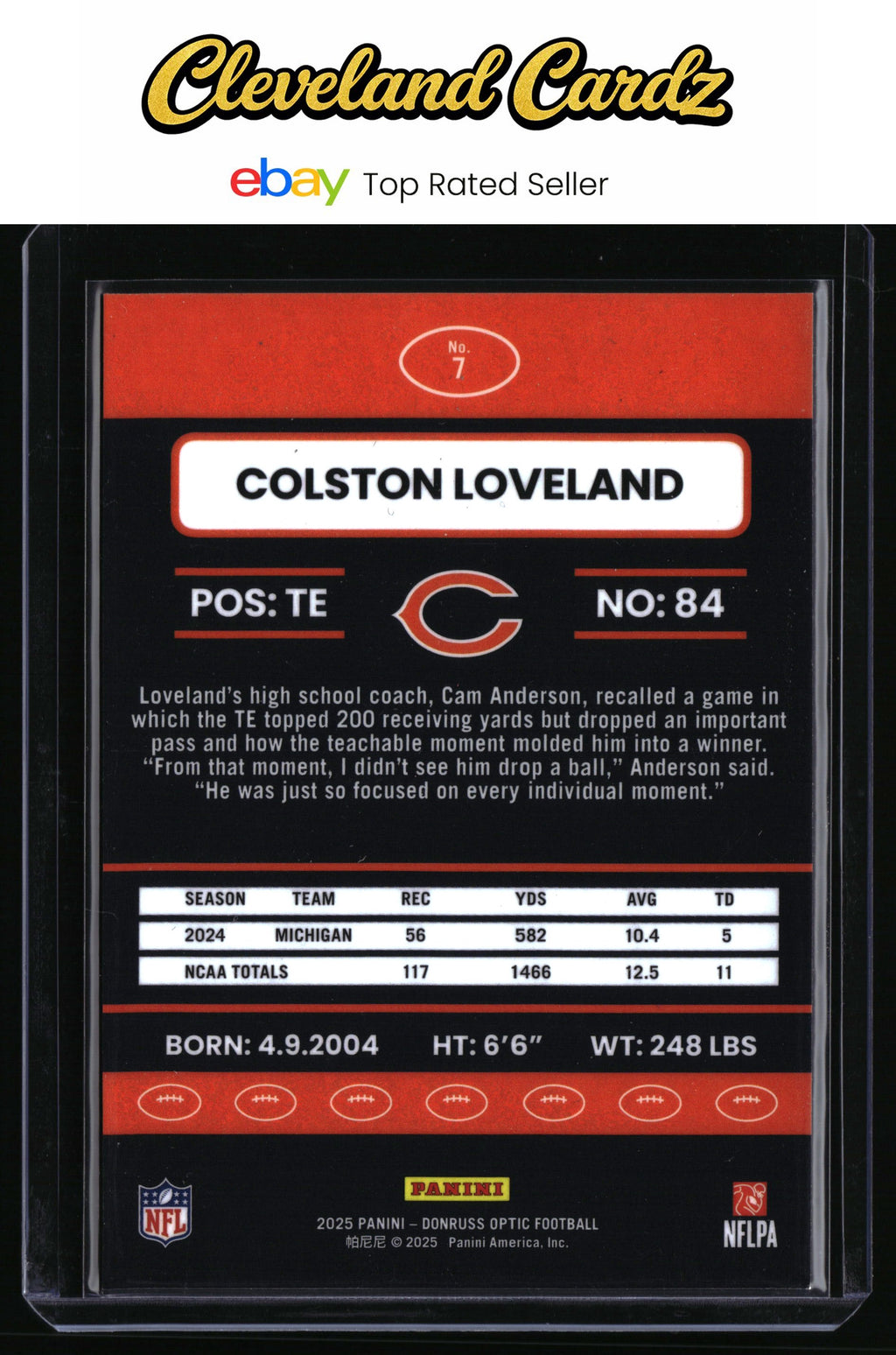 2025 Donruss Optic #7 Colston Loveland 2015 Retro