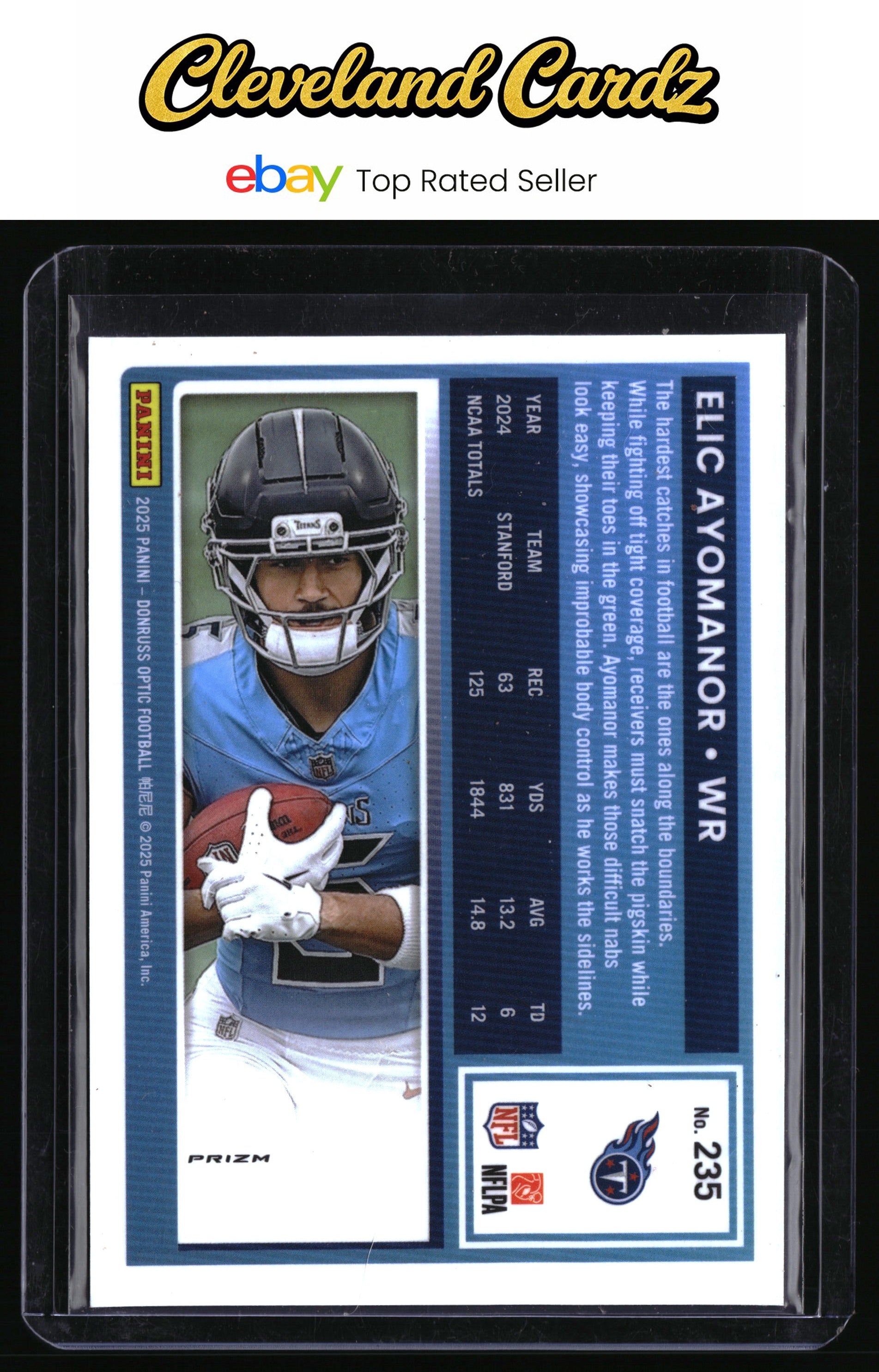 2025 Donruss Optic #235 Elic Ayomanor Green Velocity