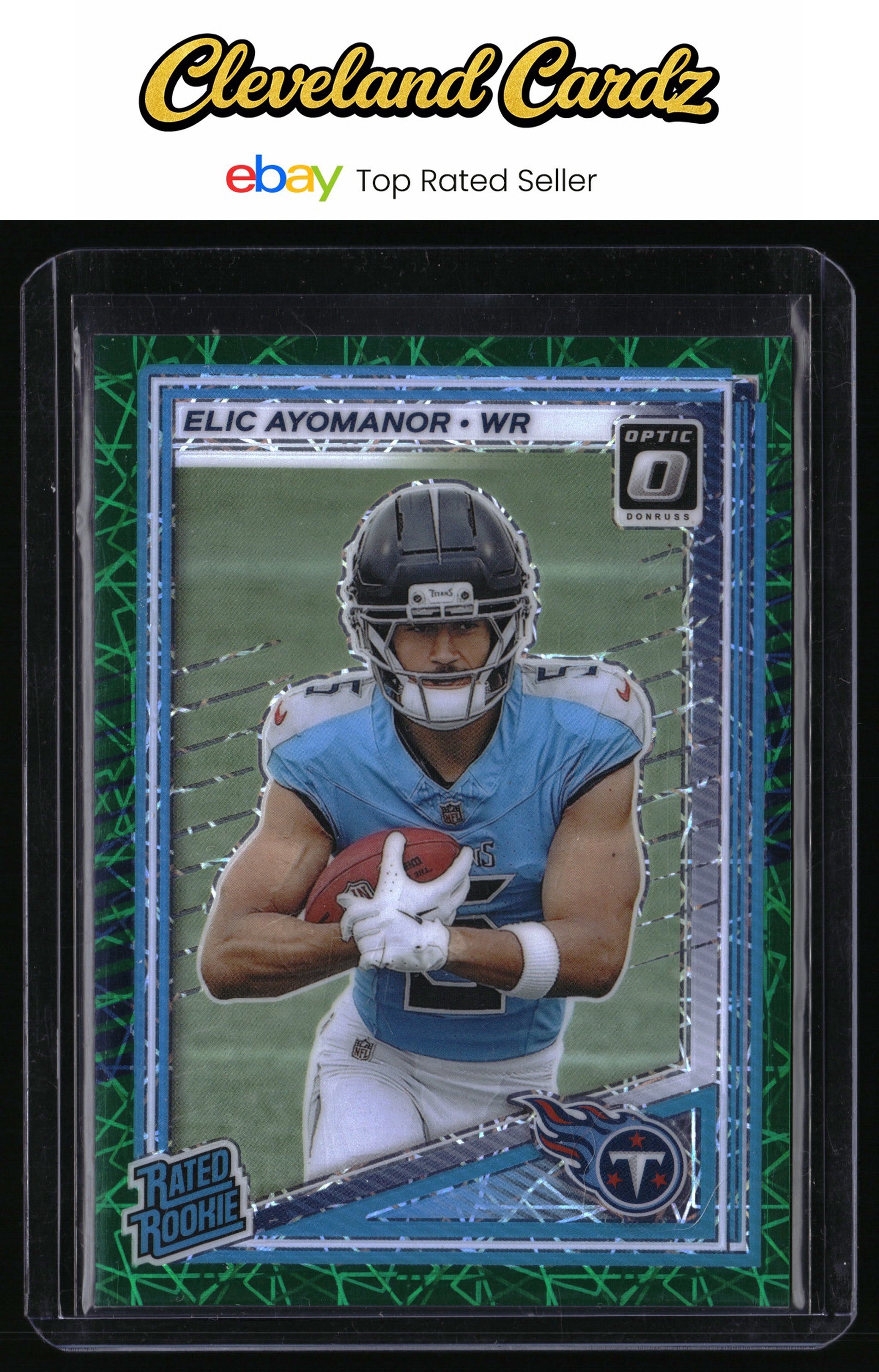 2025 Donruss Optic #235 Elic Ayomanor Green Velocity