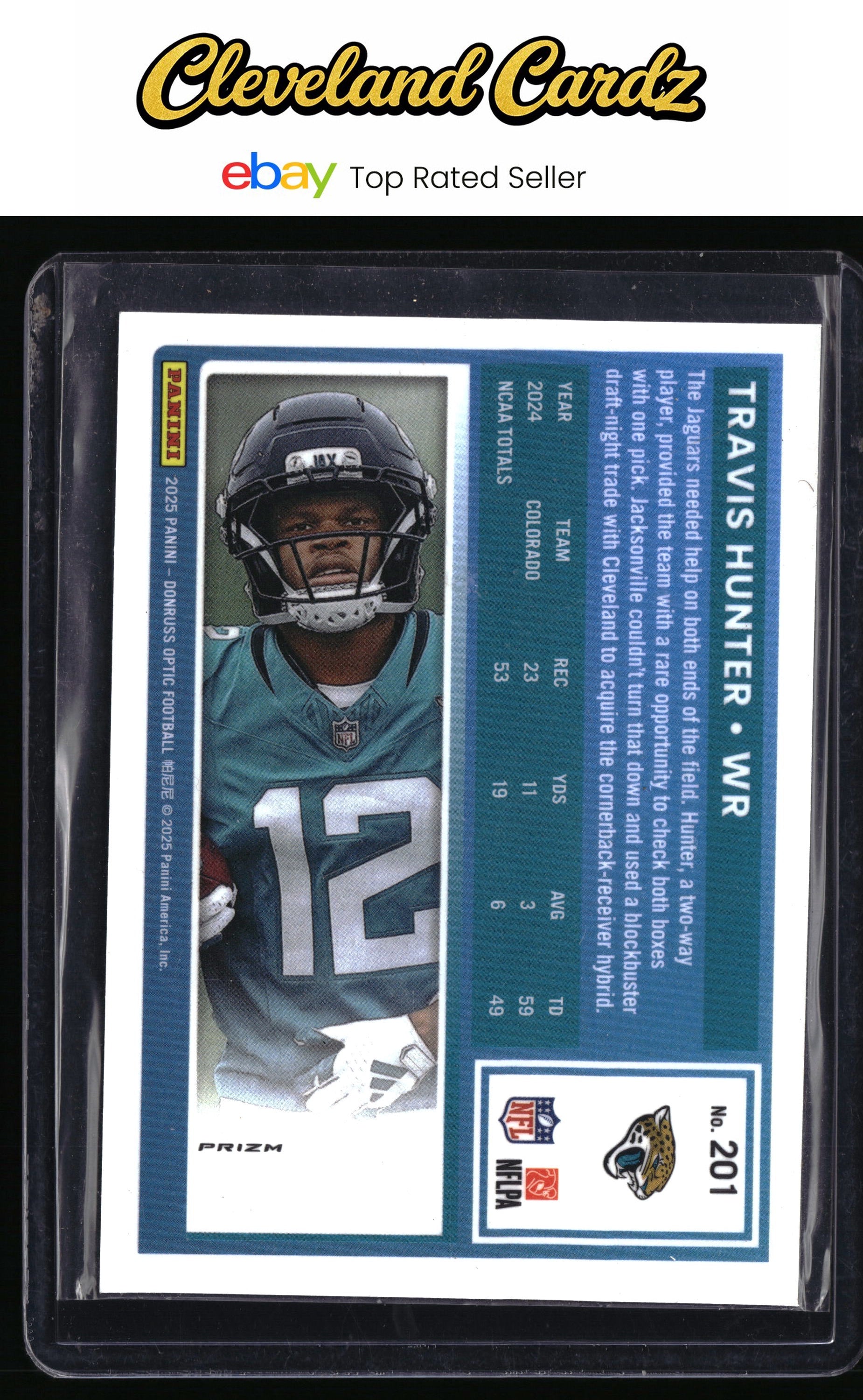 2025 Donruss Optic #201 Travis Hunter Green Velocity