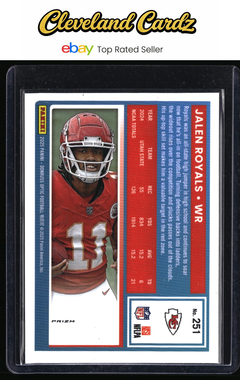 2025 Donruss Optic #251 Jalen Royals Green Velocity