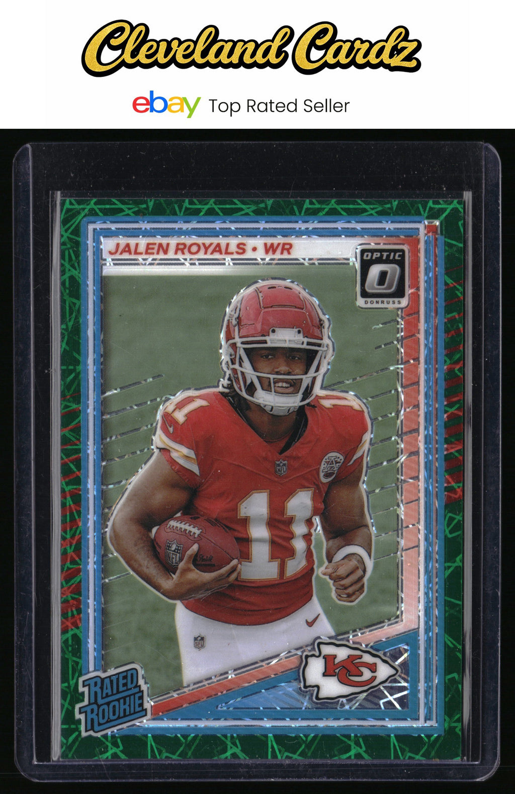 2025 Donruss Optic #251 Jalen Royals Green Velocity