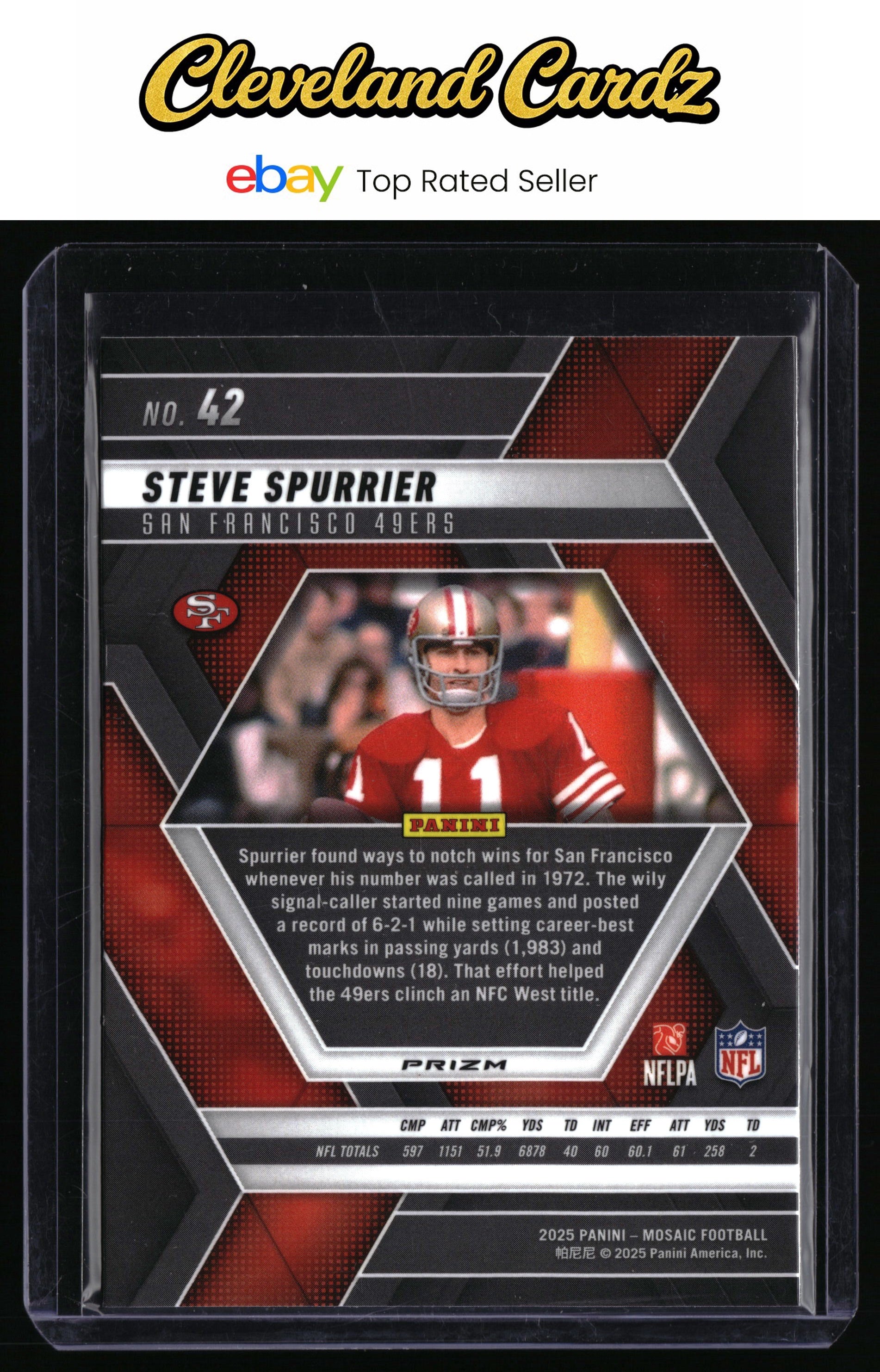 2025 Panini Mosaic #42 Steve Spurrier Mosaic Reactive Purple