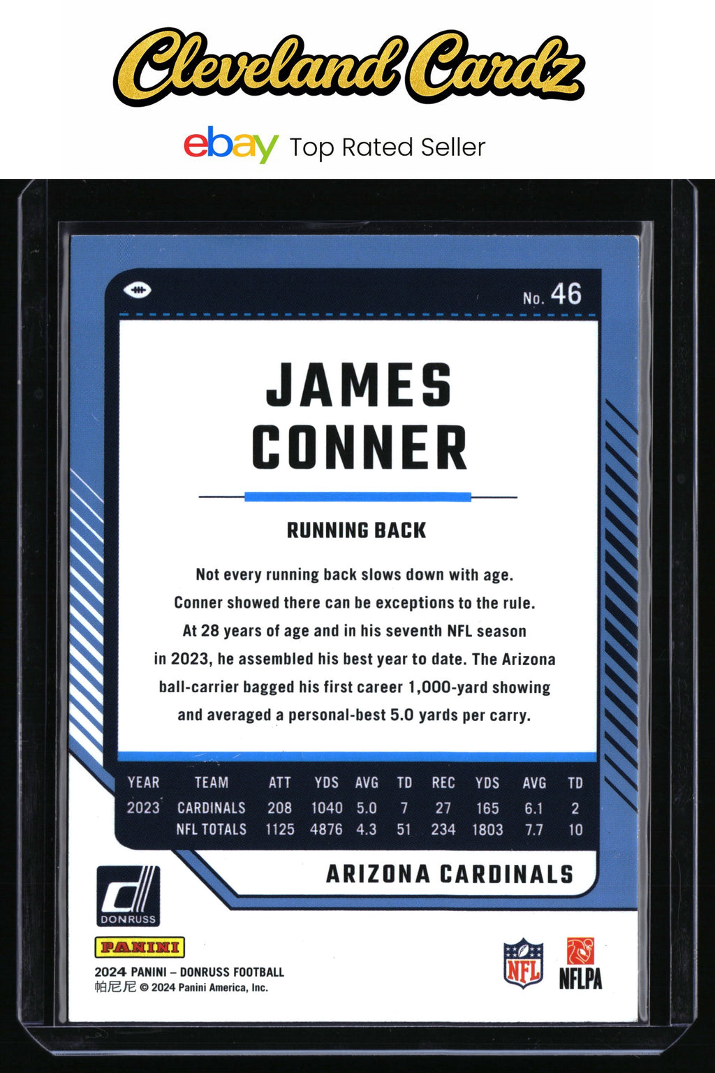 2024 Donruss #46 James Conner Press Proof Green