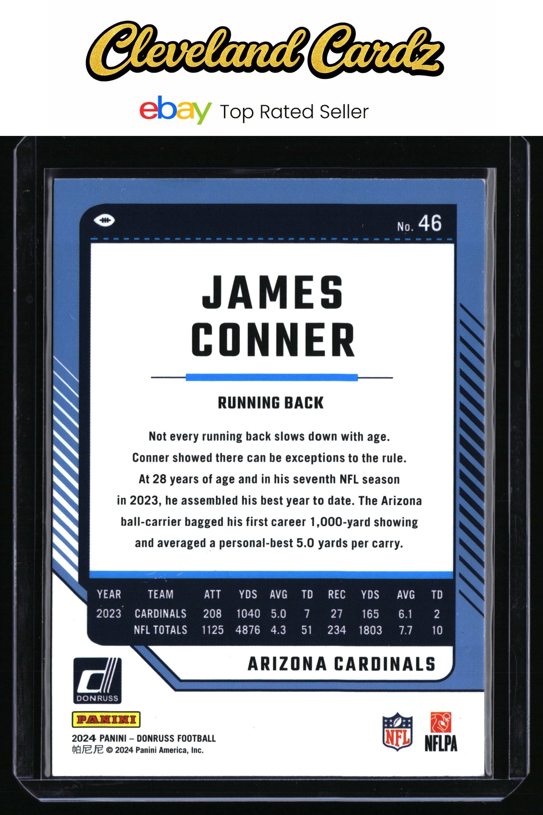 2024 Donruss #46 James Conner Press Proof Green