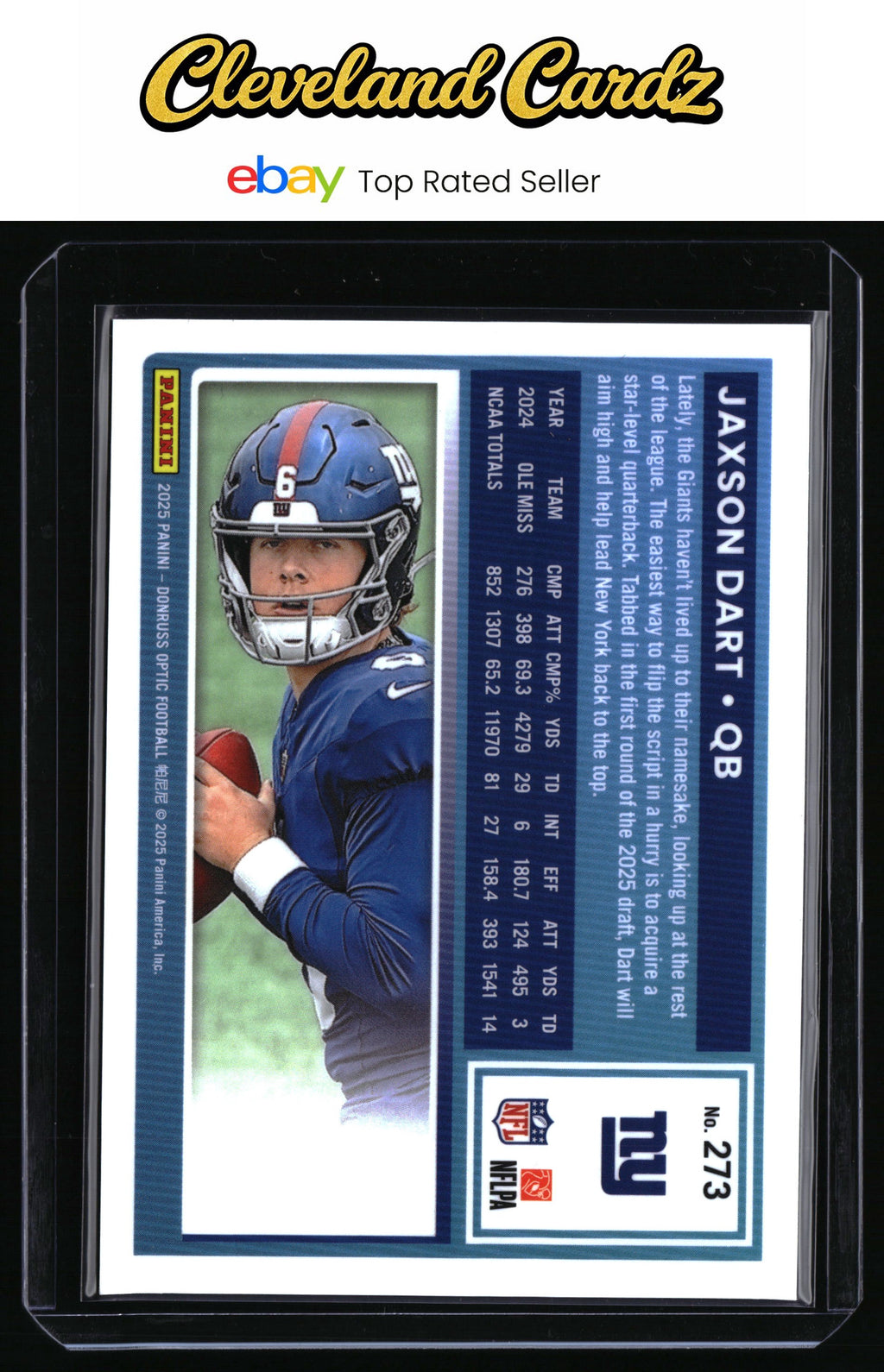 2025 Donruss Optic #273 Jaxson Dart