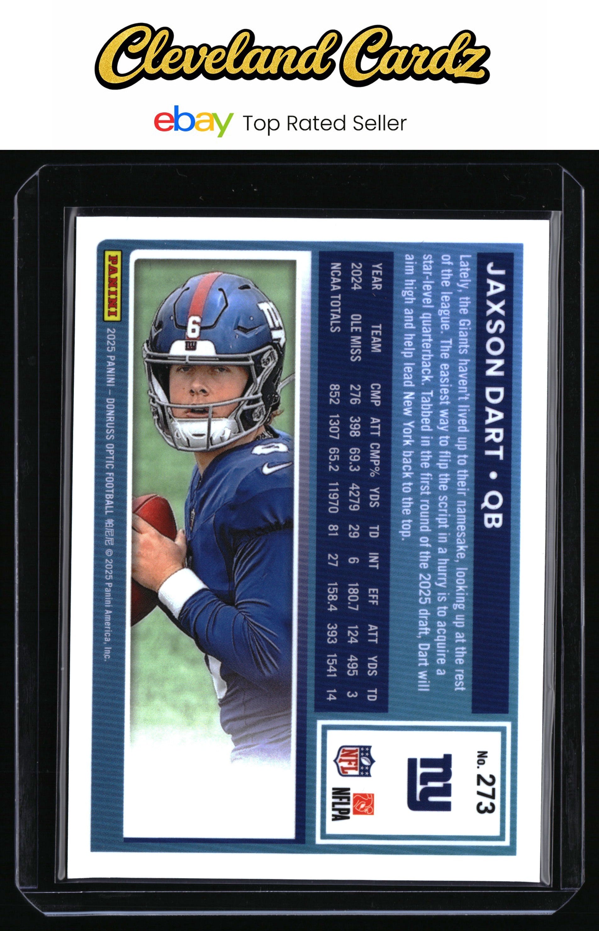 2025 Donruss Optic #273 Jaxson Dart