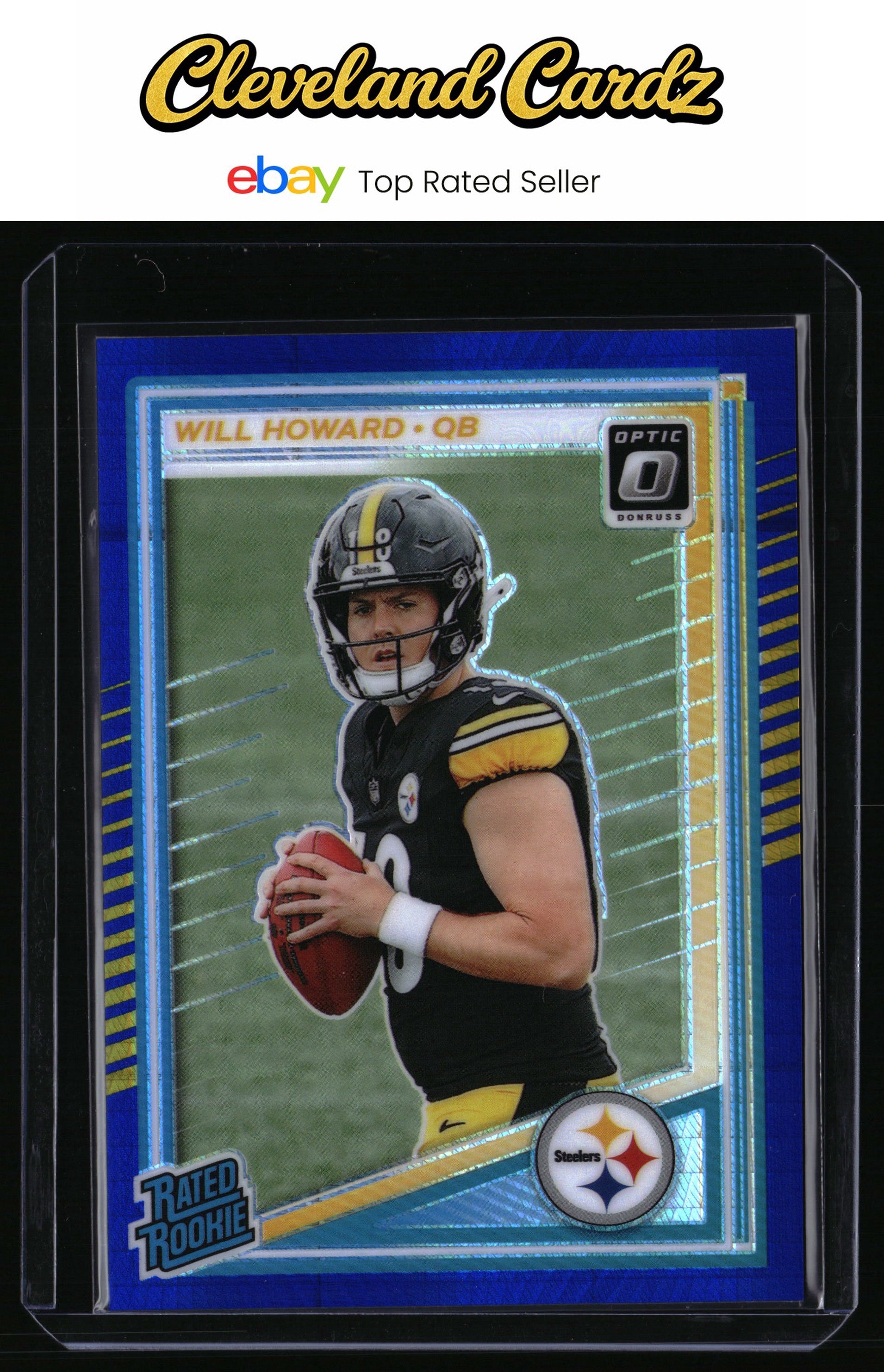 2025 Donruss Optic #233 Will Howard Blue Hyper