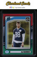 2024 Donruss #367 AJ Barner Optic Rated Rookies Preview Red and Green