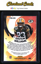 2025 Donruss Optic #FYFBH-SWS Savion Williams First Year Fresh Blue Hyper