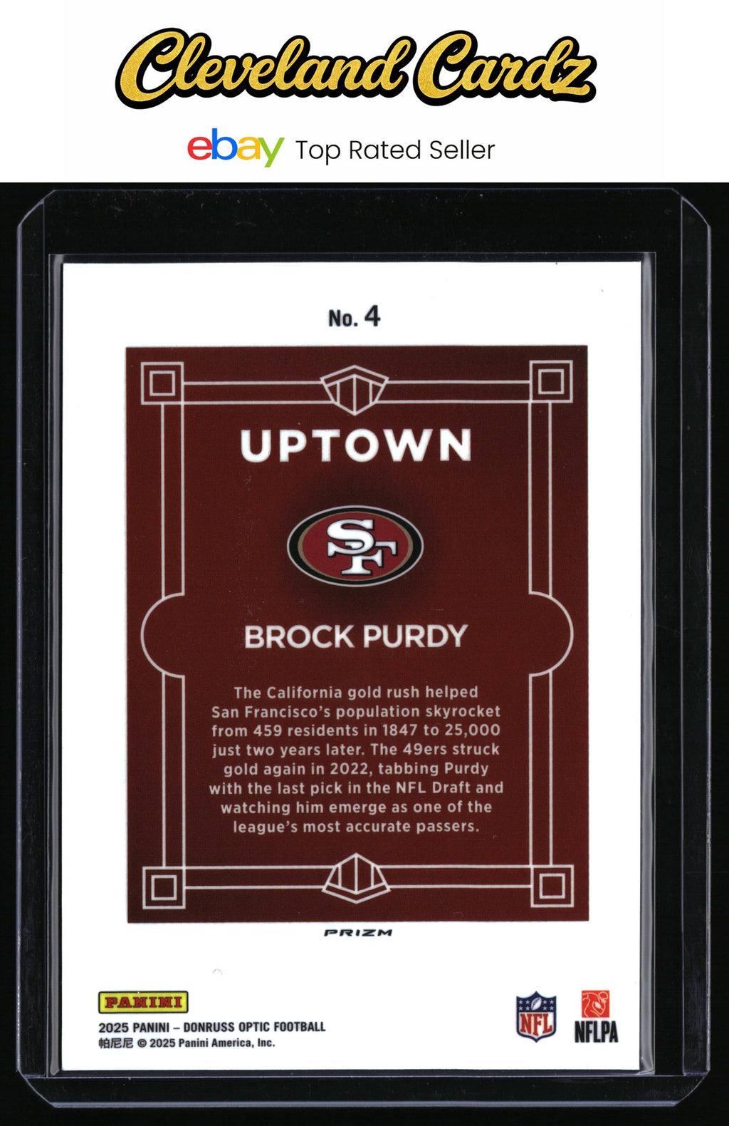 2025 Donruss Optic #4 Brock Purdy Uptown
