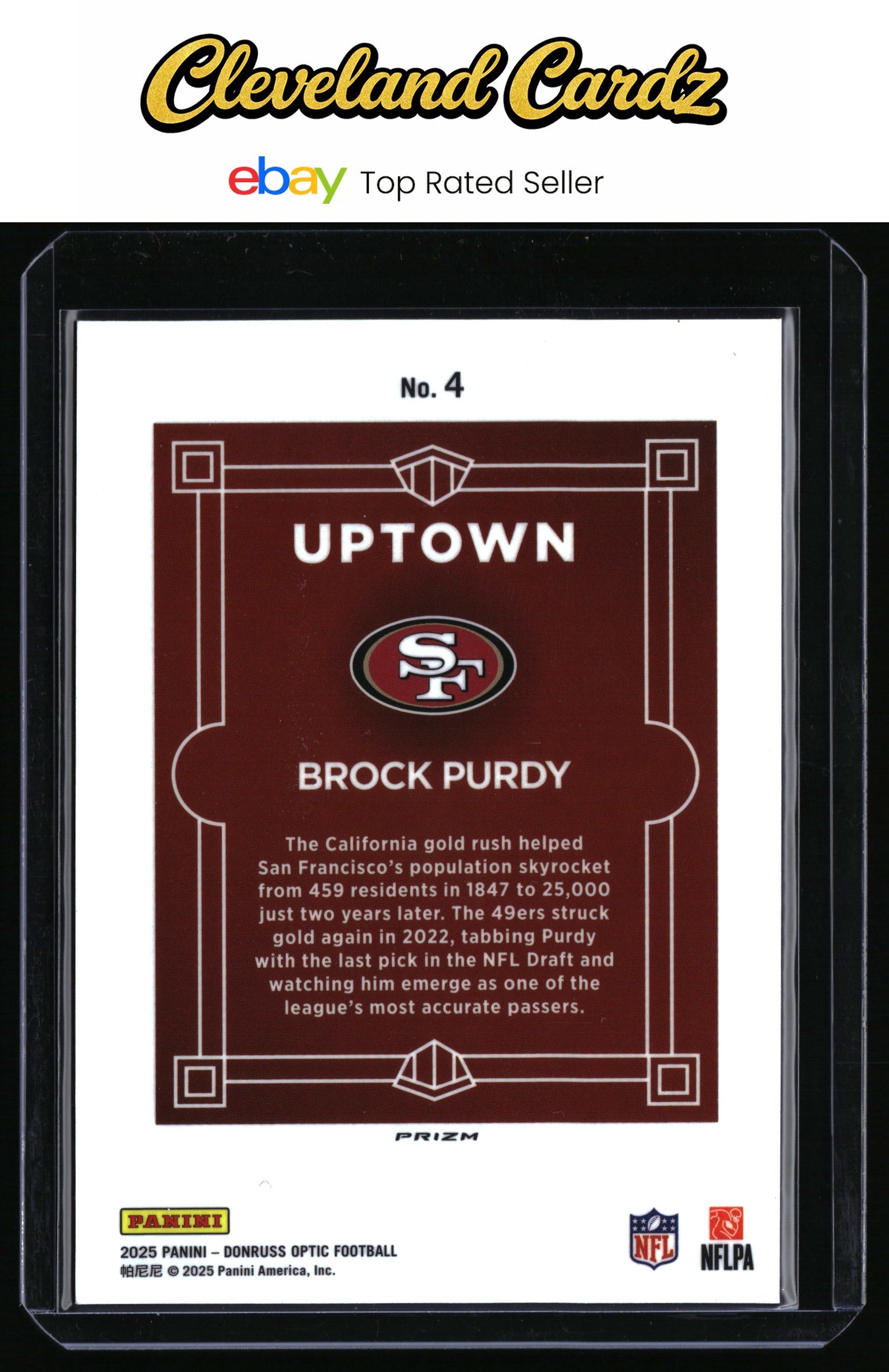 2025 Donruss Optic #4 Brock Purdy Uptown