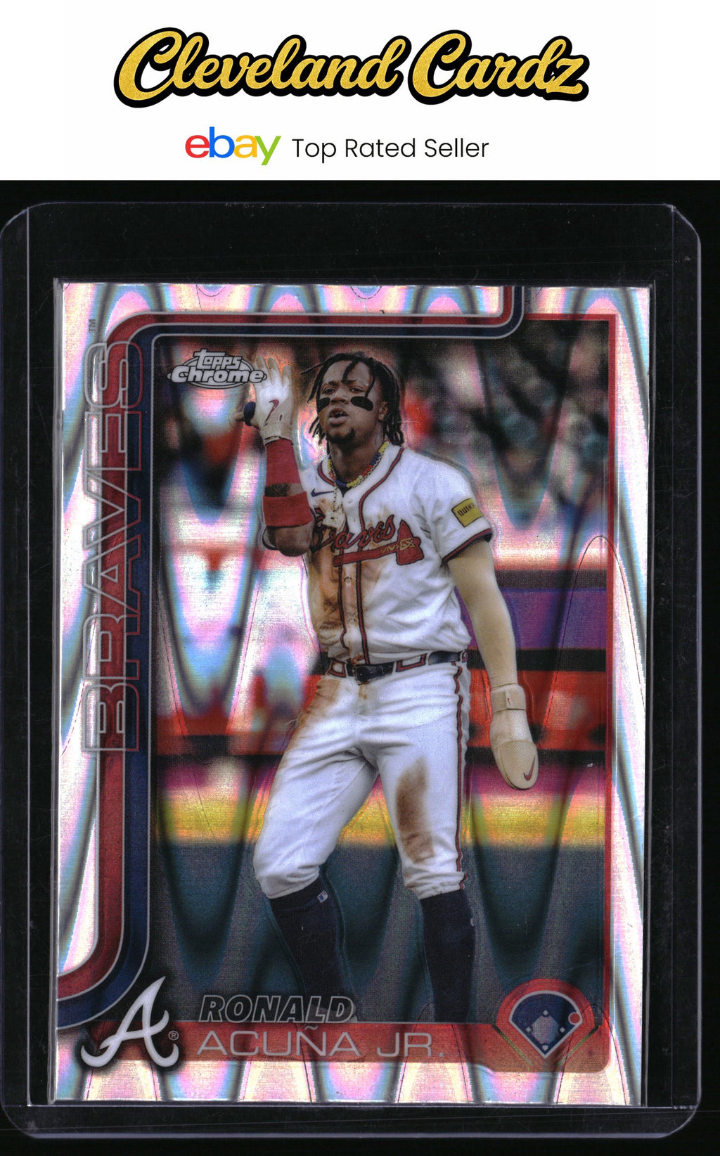 2025 Topps Chrome #257 Ronald Acuña Jr. RayWave Refractors