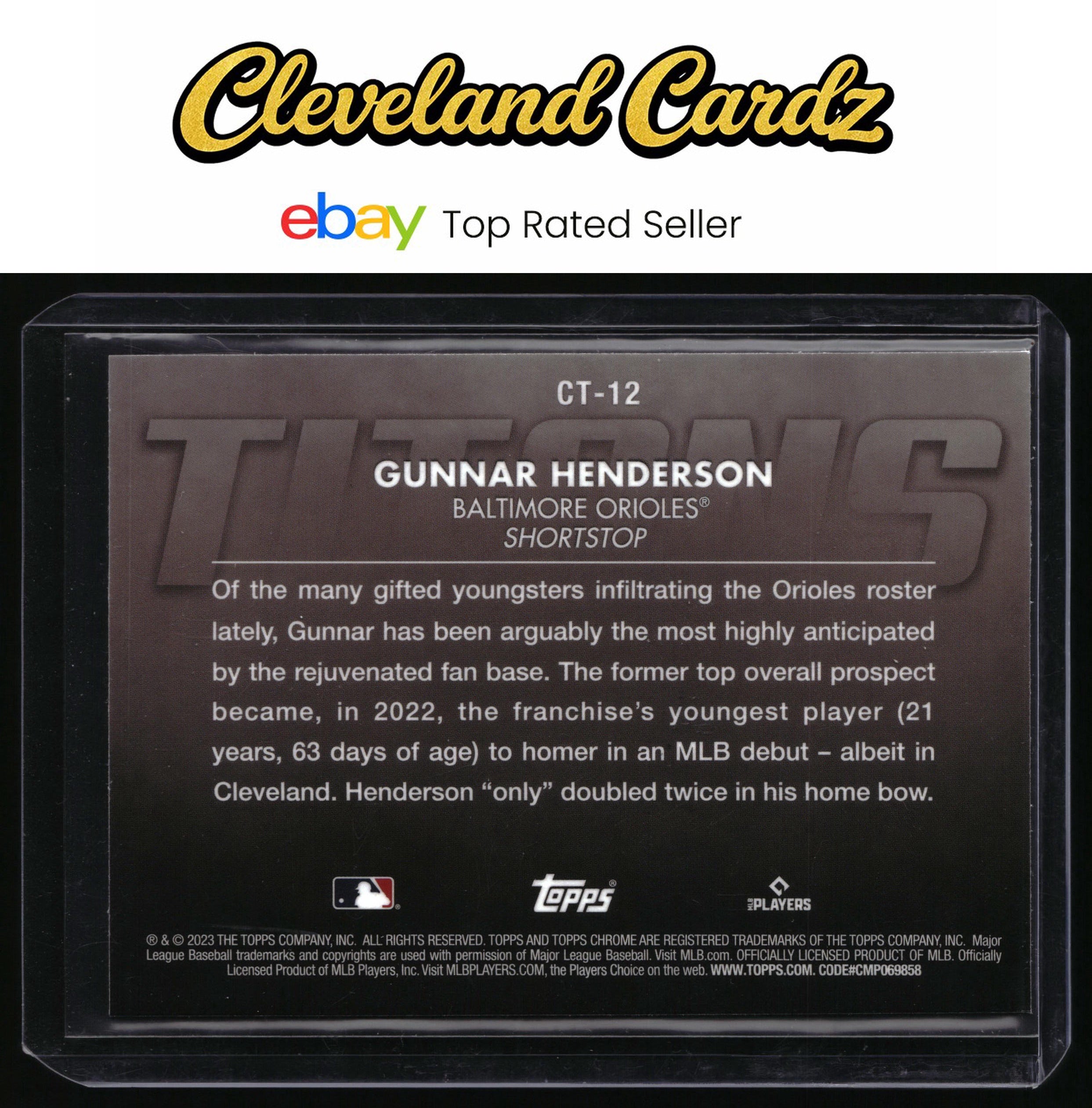 2023 Topps Chrome Update #CT-12 Gunnar Henderson Titans