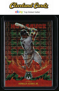 2022 Panini Mosaic #HS-4 Ronald Acuna Jr. Hot Sauce Green Mosaic