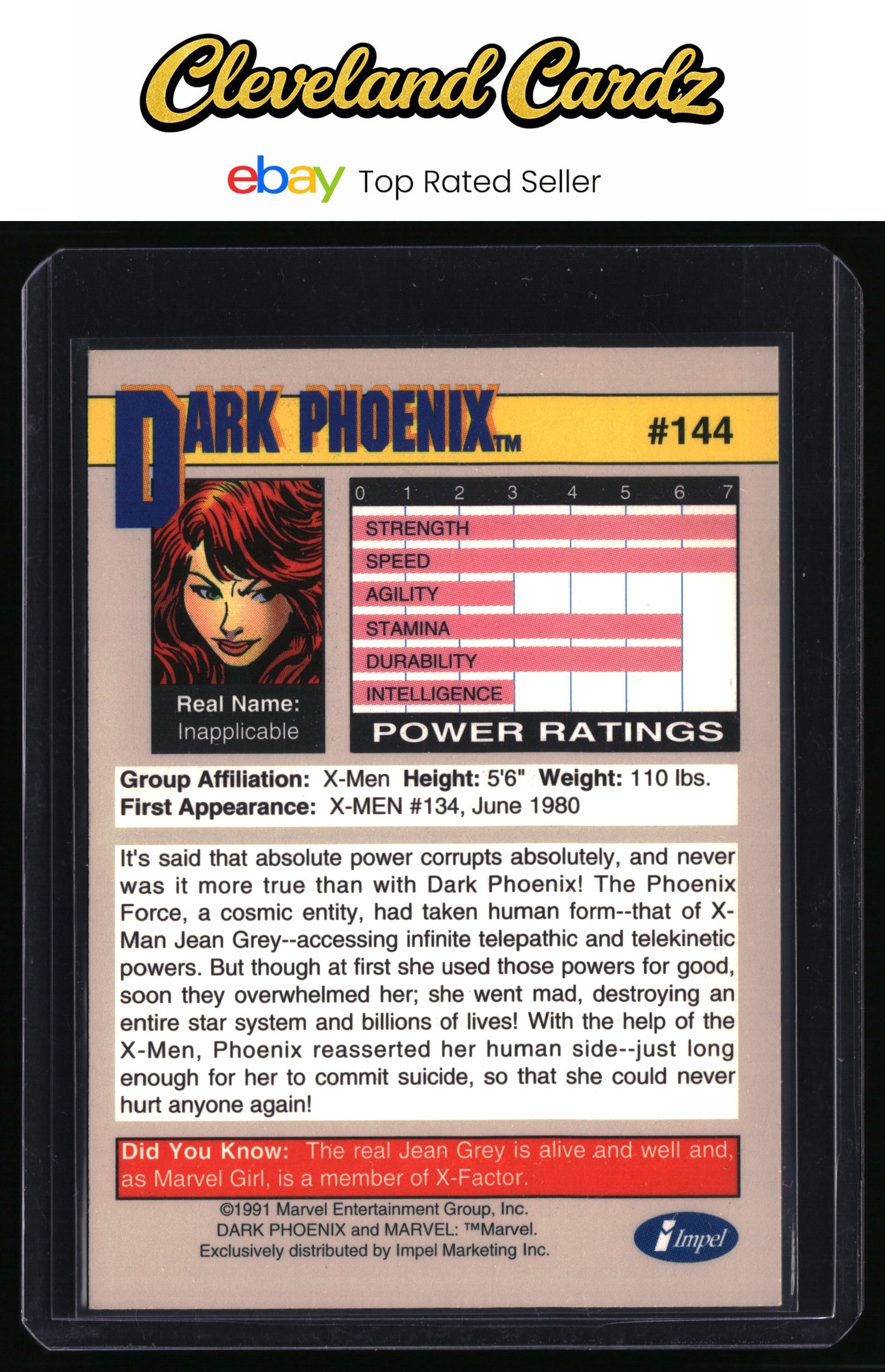 1991 Impel Marvel Universe II #144 Dark Phoenix